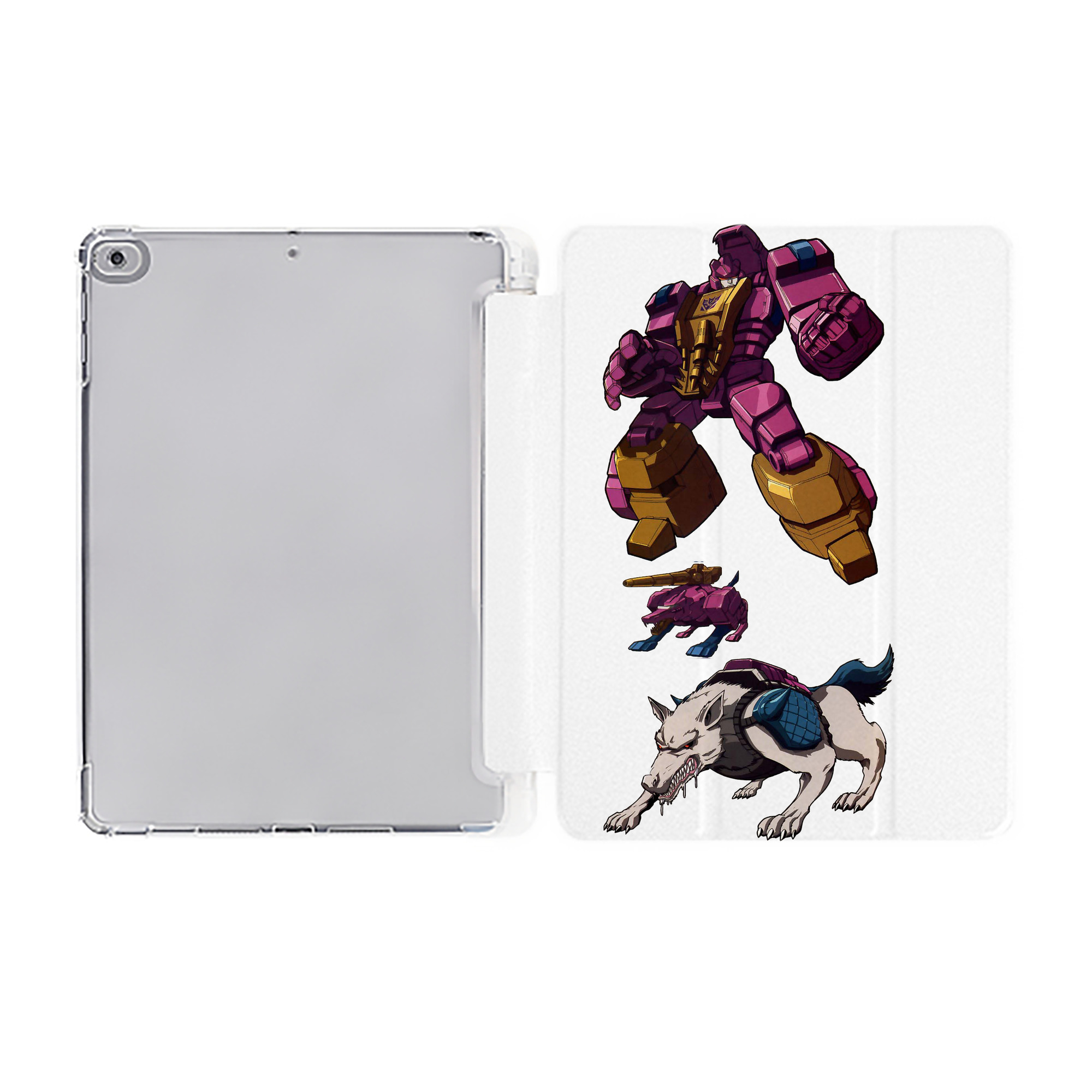 （画像用）  IPad ケース ペン収納付き 三つ折りスタンド PUレザー×シリコン 対応機種9.5/10.5/10.9インチ